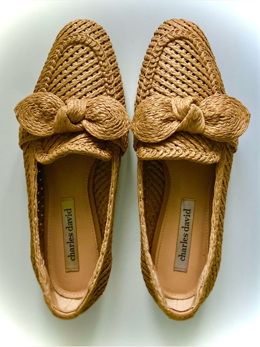 Charles David Braided Knot Loafers in Tan